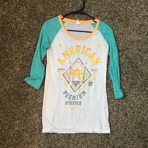 American fighter 3/4 tee size small